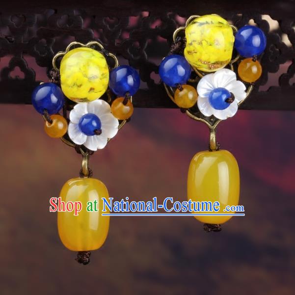 Chinese Yunnan National Classical Earrings Traditional Ceregat Ear Jewelry Accessories for Women