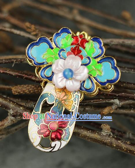 Chinese Traditional Cloisonne Brooch Traditional Classical Hanfu Jewelry Accessories for Women