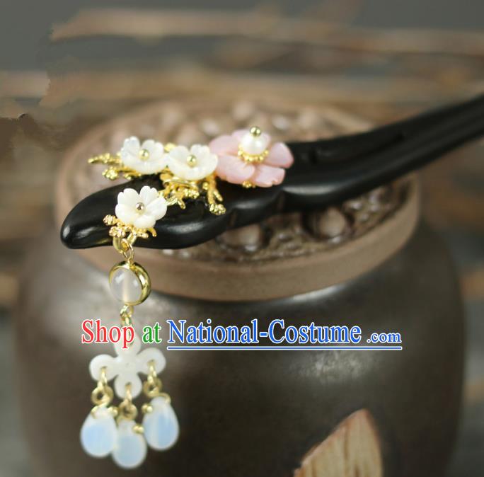 Handmade Chinese Traditional Ebony Hairpins Traditional Classical Hanfu Hair Accessories for Women