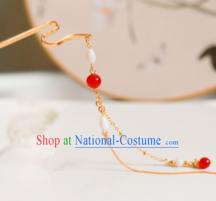 Handmade Chinese Traditional Tassel Step Shake Hairpins Ancient Classical Hanfu Hair Accessories for Women