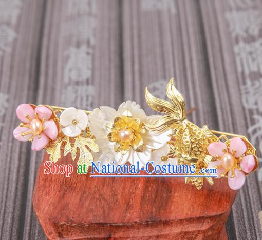 Chinese Ancient Traditional Hanfu Goldfish Hairpins Handmade Classical Hair Accessories for Women