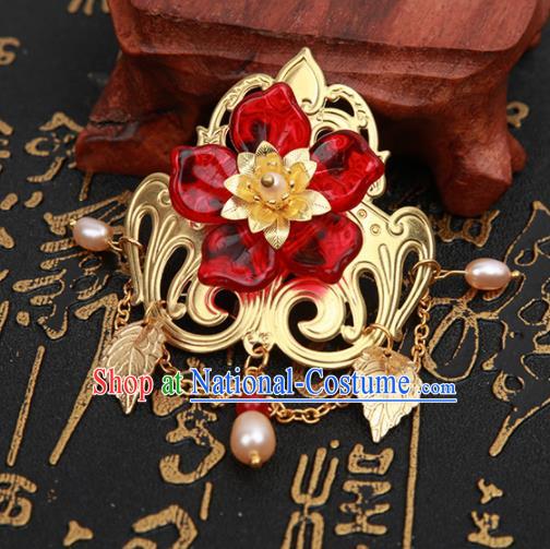 Chinese Ancient Traditional Hanfu Golden Hairpins Handmade Classical Hair Accessories for Women