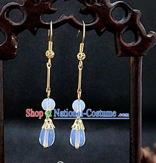 Chinese Ancient Handmade Earrings Traditional Classical Hanfu Ear Jewelry Accessories for Women