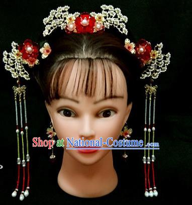 Chinese Traditional Pineburst Hairpins Handmade Classical Hair Accessories Complete Set for Women