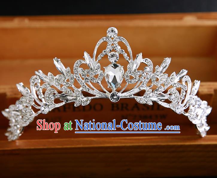 Handmade Top Grade Hair Accessories Baroque Crystal Royal Crown for Women