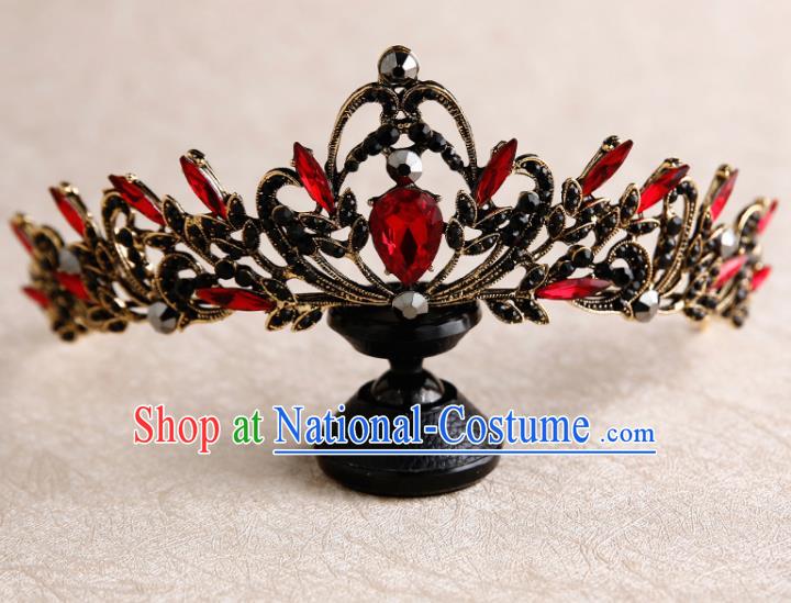 Handmade Top Grade Bride Royal Crown Hair Accessories Baroque Queen Hair Clasp for Women