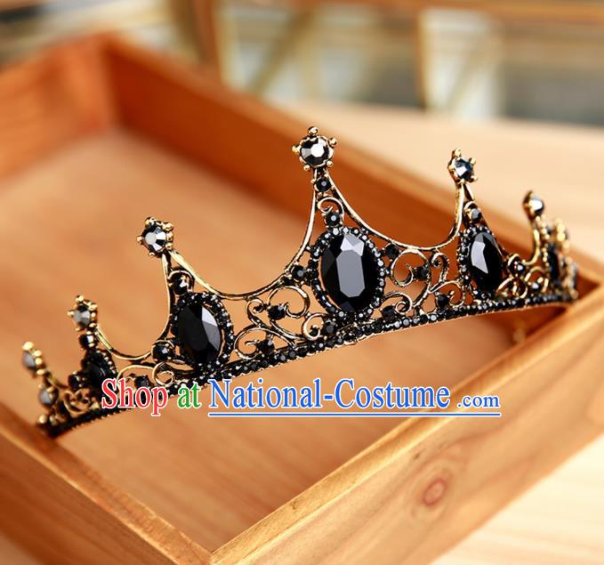 Handmade Top Grade Bride Hair Clasp Hair Accessories Baroque Queen Royal Crown for Women