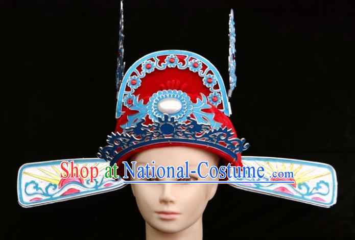 Traditional Chinese Beijing Opera Scholar Hair Accessories Peking Opera Niche Red Hat for Men