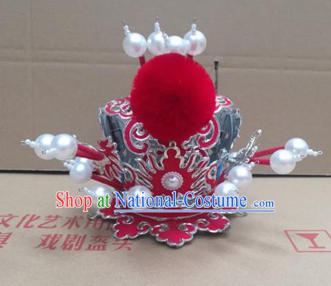 Traditional Chinese Beijing Opera Hairdo Crown Peking Opera Hair Accessories for Men