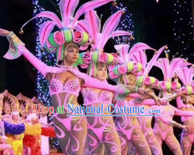 Halloween Cosplay Flowers Peri Stage Show Costumes Brazilian Carnival Parade Clothing for Women