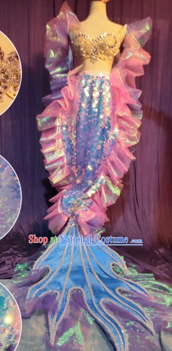 Halloween Cosplay Mermaid Stage Show Costumes Brazilian Carnival Parade Dress for Women