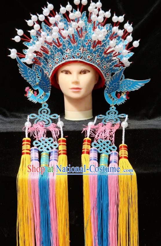 Chinese Traditional Peking Opera Princess Phoenix Coronet Beijing Opera Diva Headwear for Women