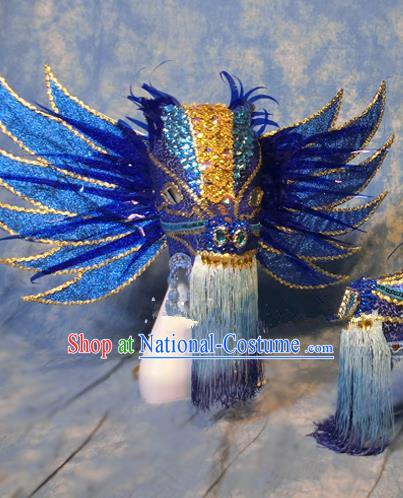 Halloween Cosplay Royalblue Mask Accessories Brazilian Carnival Parade Dragon Masks for Women