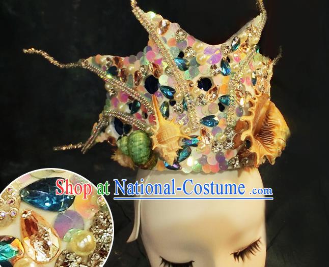 Halloween Cosplay Crystal Hair Accessories Brazilian Carnival Parade Headwear for Women