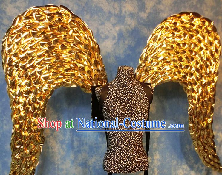 Halloween Cosplay Stage Show Props Accessories Brazilian Carnival Parade Golden Wings for Women