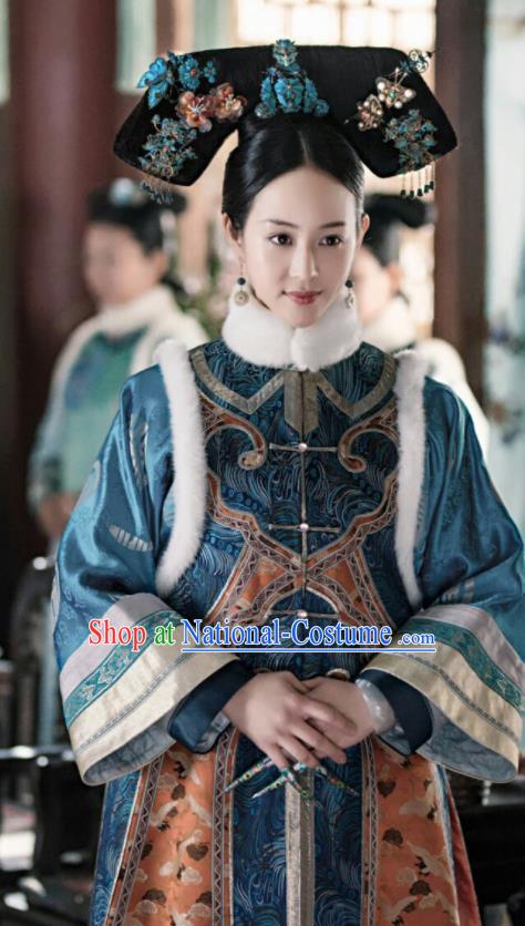 Chinese Ancient Drama Ruyi Royal Love in the Palace Imperial Concubine Embroidered Costumes and Headpiece for Women