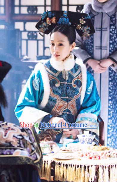 Chinese Ancient Drama Ruyi Royal Love in the Palace Imperial Concubine Embroidered Costumes and Headpiece for Women