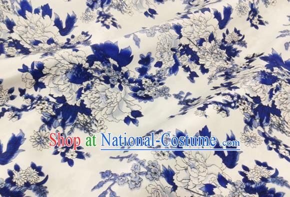 Asian Chinese Traditional Peony Pattern Design Brocade Fabric Silk Fabric Chinese Material