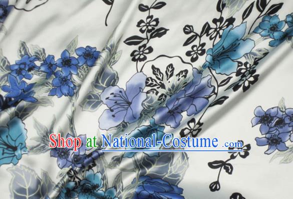 Asian Chinese Traditional Flowers Pattern Design Brocade Fabric Silk Fabric Chinese Material