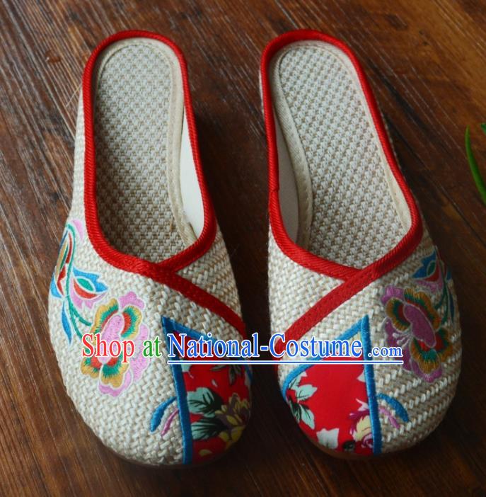 Chinese Traditional Hanfu Shoes Ancient Princess Shoes Embroidered Slippers for Women