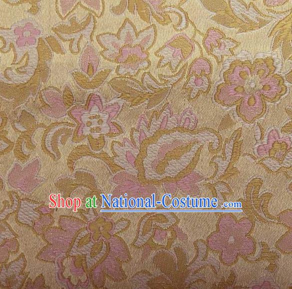 Asian Traditional Pattern Design Pink Satin Material Chinese Tang Suit Brocade Silk Fabric