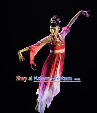 Chinese Traditional Classical Dance Group Dance Costumes Stage Performance Hanfu Dress for Women