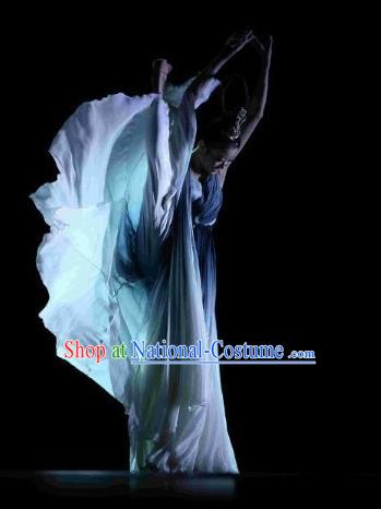 Chinese Traditional Classical Dance Costumes Group Dance Stage Performance Clothing for Women