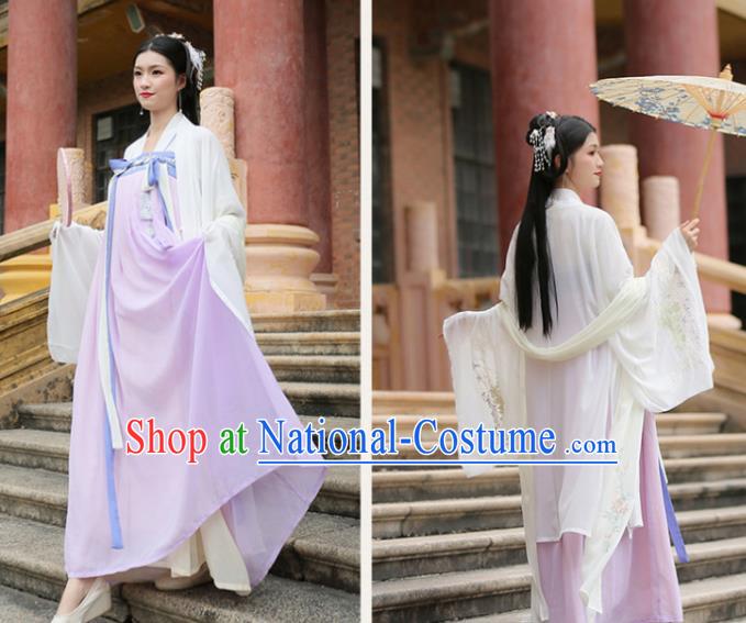 Chinese Ancient Tang Dynasty Princess Historical Costumes Traditional Hanfu Dress for Women