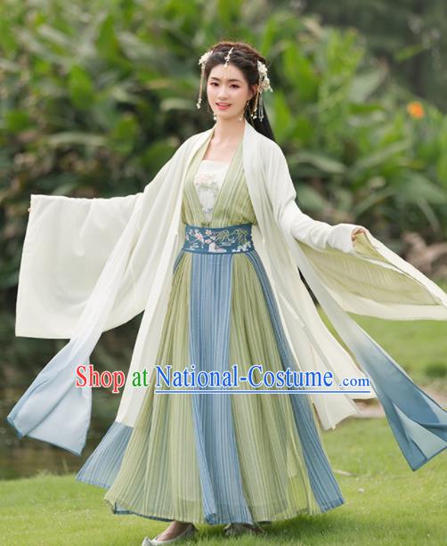 Chinese Ancient Tang Dynasty Nobility Lady Historical Costumes Traditional Princess Hanfu Dress for Women