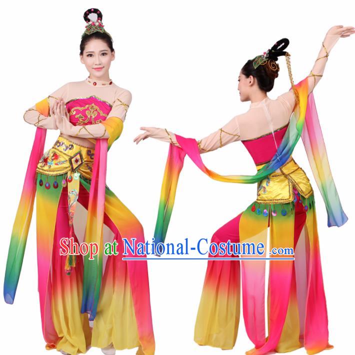 Chinese Traditional Classical Dance Costumes Stage Performance Apsaras Flying Dress for Women