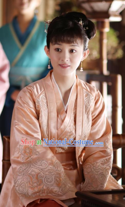 The Story of MingLan Chinese Ancient Drama Song Dynasty Nobility Lady Embroidered Historical Costumes for Women