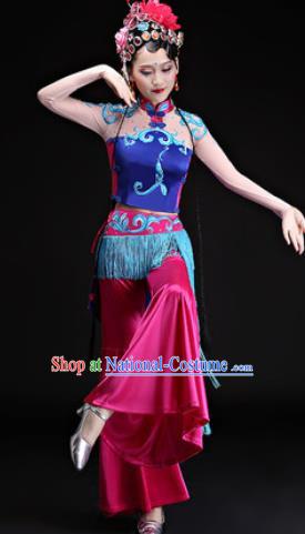 Chinese Traditional Folk Dance Yangko Costumes Drum Dance Beijing Opera Dress for Women