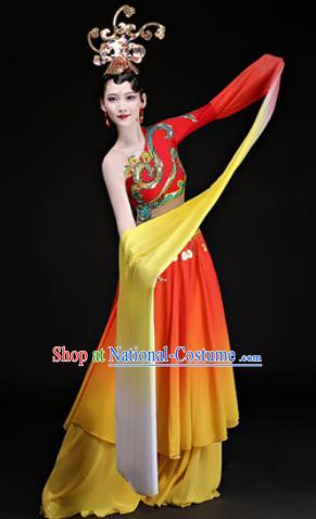 Chinese Traditional Classical Dance Costumes Umbrella Dance Dress for Women