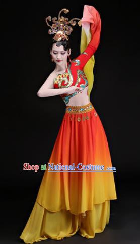 Chinese Traditional Classical Dance Costumes Umbrella Dance Dress for Women