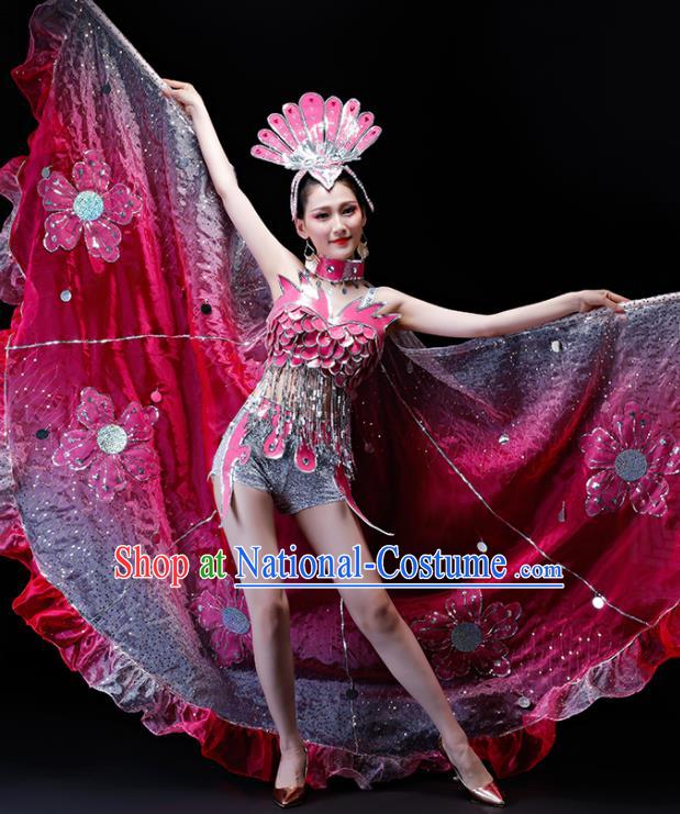 Professional Modern Dance Costumes Opening Dance Stage Show Clothing with Wings for Women