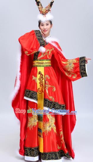 Chinese Traditional Classical Dance Costumes Han Dynasty Imperial Concubine Wang Zhaojun Dance Dress for Women