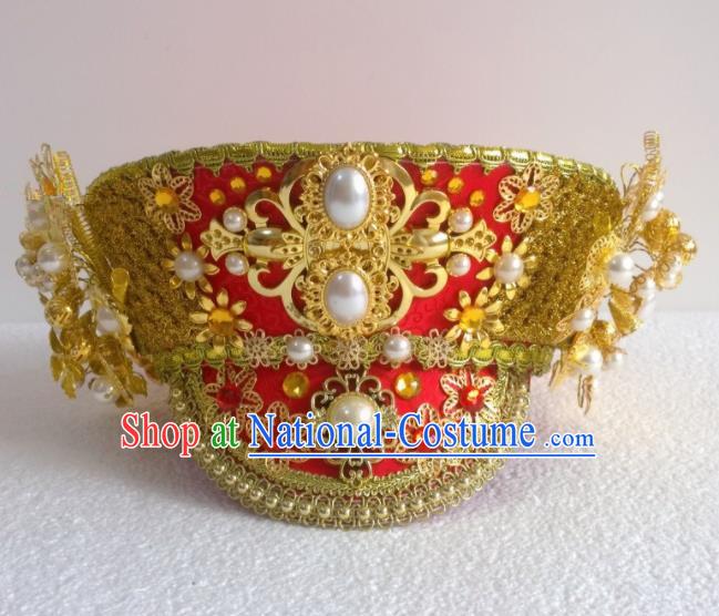 Chinese Ancient Queen Hair Accessories Qing Dynasty Empress Hat Headwear for Women