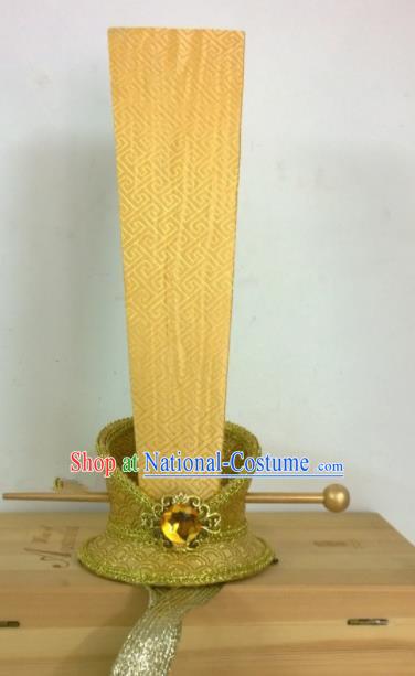 Chinese Ancient Royal Prince Hair Accessories Spring and Autumn Period Emperor Golden Hairpins Headwear for Men