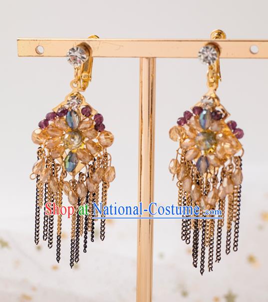 Handmade Wedding Ear Accessories Top Grade Bride Hanfu Tassel Earrings for Women