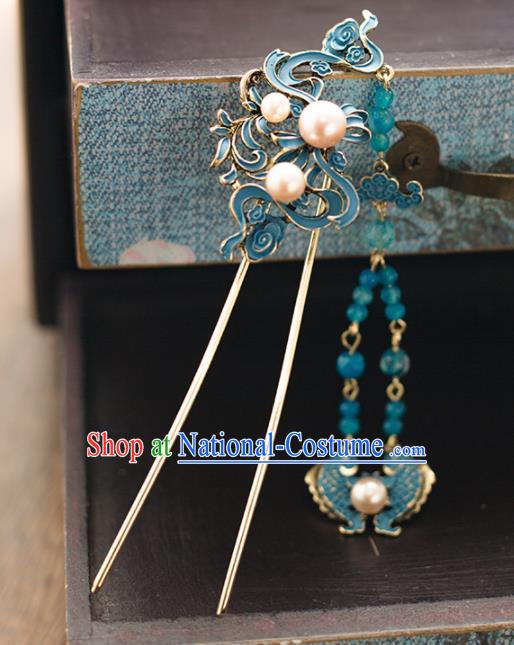 Chinese Ancient Bride Wedding Hair Accessories Hair Clips Tassel Hairpins Headwear for Women