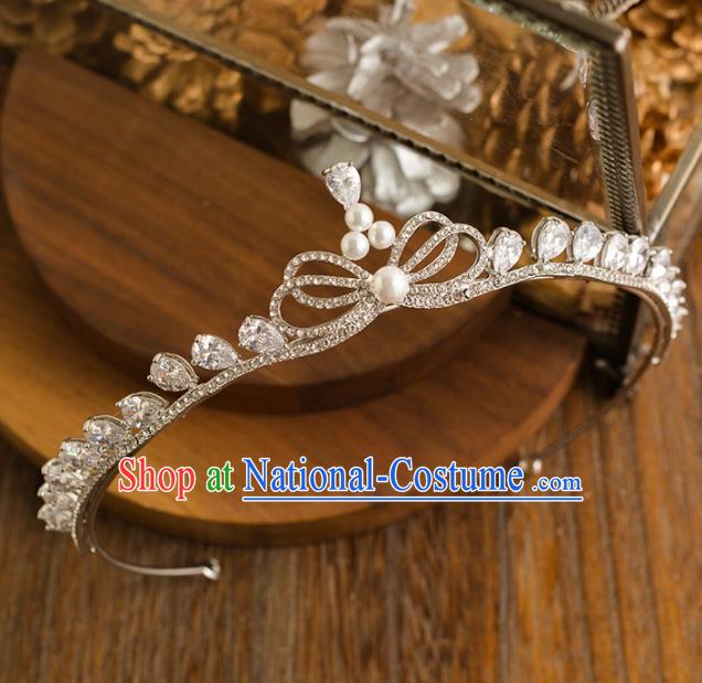 Top Grade Handmade Wedding Princess Hair Accessories Bride Crystal Royal Crown Headwear for Women