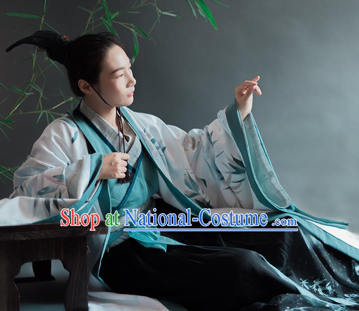 Chinese Traditional Han Dynasty Prince Historical Costumes Ancient Nobility Childe Hanfu Clothing for Men