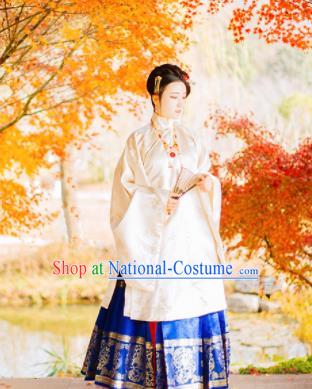 Chinese Traditional Ming Dynasty Princess Historical Costumes Ancient Aristocratic Lady Hanfu Dress for Women