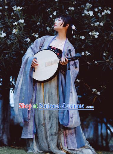 Chinese Traditional Tang Dynasty Princess Historical Costumes Ancient Imperial Concubine Embroidered Hanfu Dress for Women