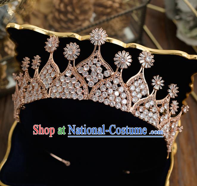 Top Grade Handmade Wedding Princess Hair Accessories Bride Royal Crown Headwear for Women