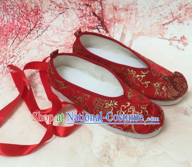 Traditional Chinese Shoes Red Wedding Shoes Ancient Princess Shoes Hanfu Shoes for Women