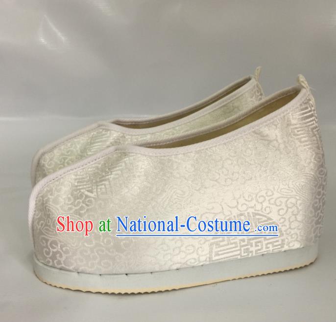 Traditional Chinese Shoes Ancient Princess Shoes Hanfu Wedding Shoes Opera White Shoes for Women