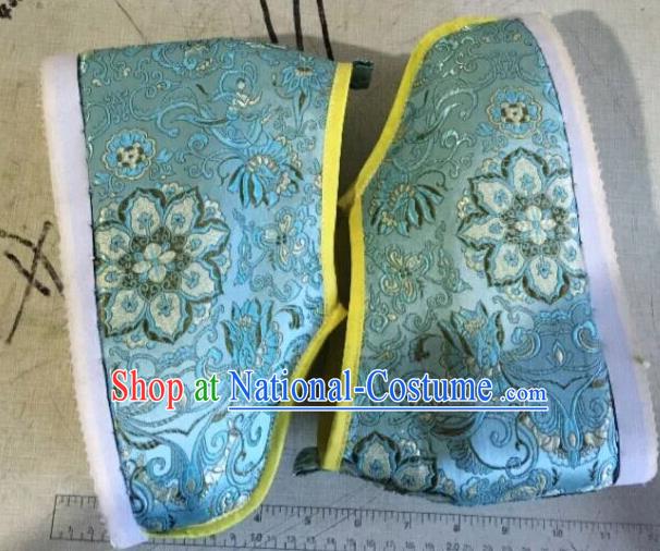 Traditional Chinese Shoes Ancient Princess Shoes Hanfu Wedding Shoes Opera Blue Shoes for Women