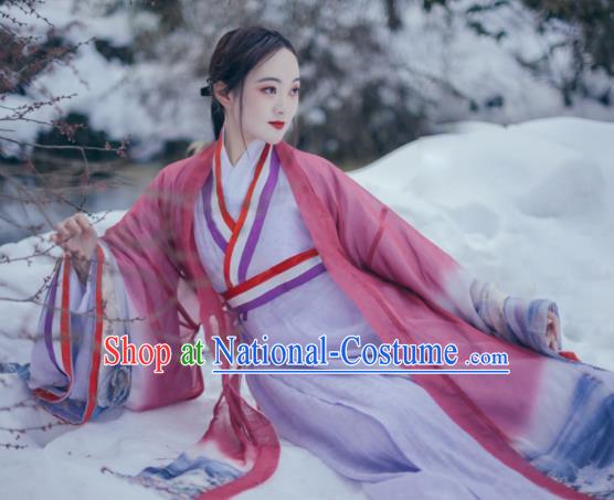 Chinese Traditional Ancient Peri Hanfu Dress Han Dynasty Imperial Concubine Historical Costumes for Women