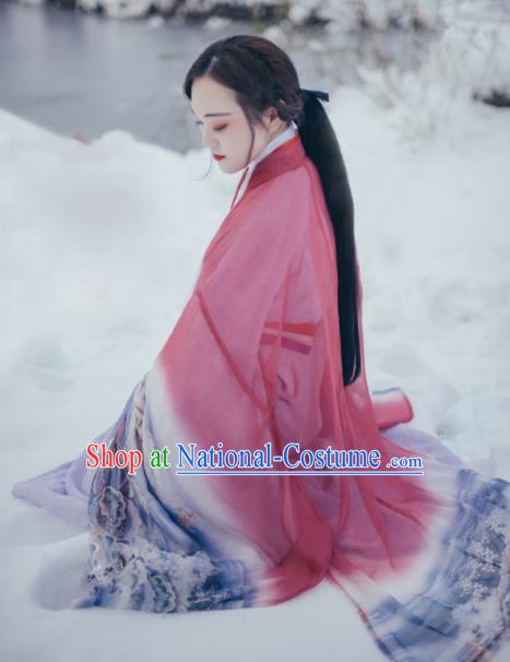 Chinese Traditional Ancient Peri Hanfu Dress Han Dynasty Imperial Concubine Historical Costumes for Women